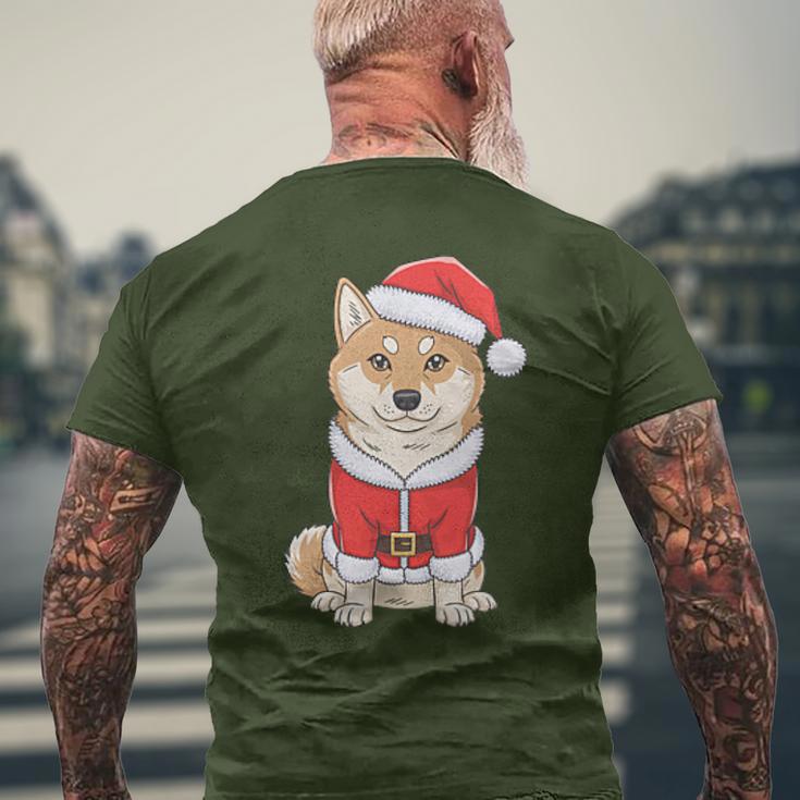 Shiba Inu Santa Claus Christmas T-Shirt mit Rückendruck Geschenke für alte Männer