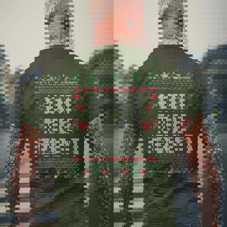 Soon To Be Merry'd Engaged Couples Matching Ugly Christmas Men's T-shirt Back Print Gifts for Old Men