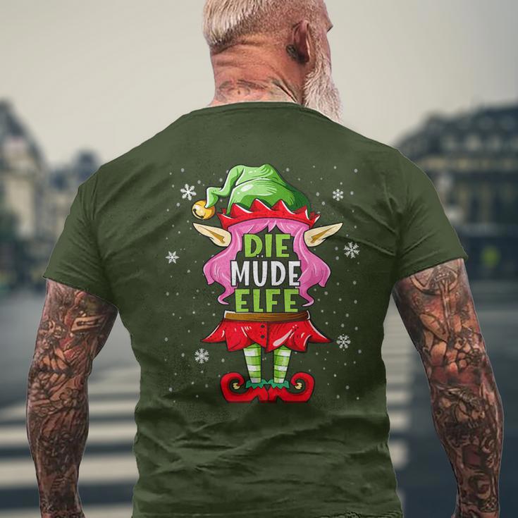 Tired Elf Outfit Christmas Family Christmas T-Shirt mit Rückendruck Geschenke für alte Männer