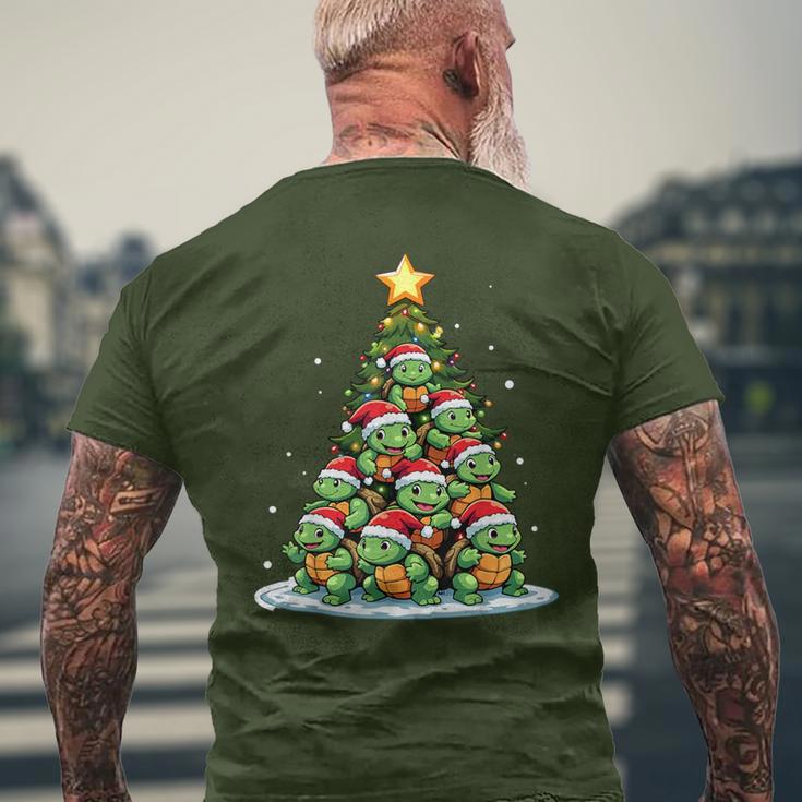 Turtle Christmas Tree Shelly Holiday T-Shirt mit Rückendruck Geschenke für alte Männer