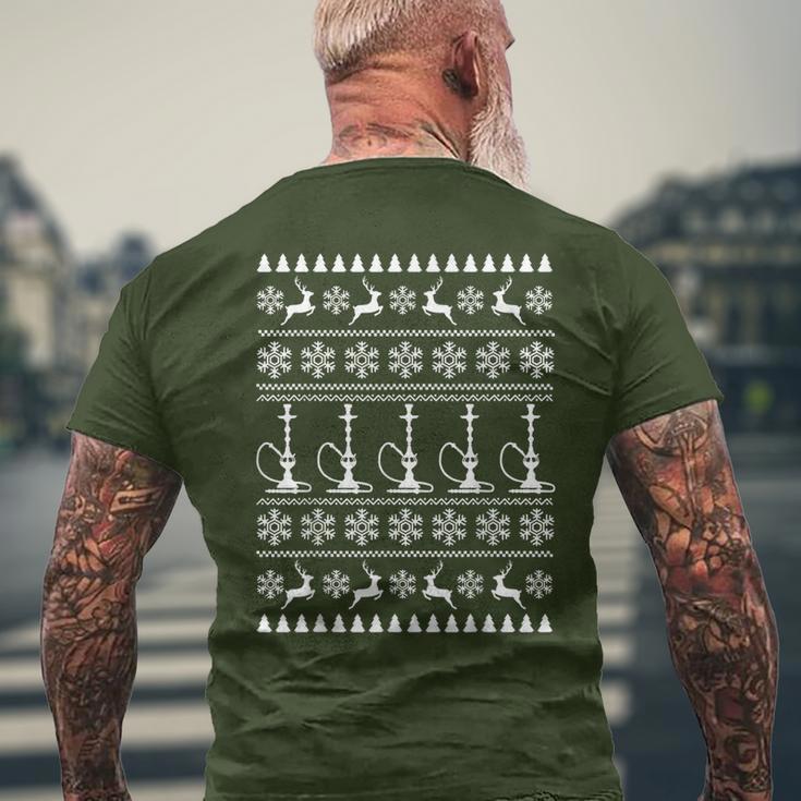 Ugly Christmas Shisha Water Pipe Christmas T-Shirt mit Rückendruck Geschenke für alte Männer