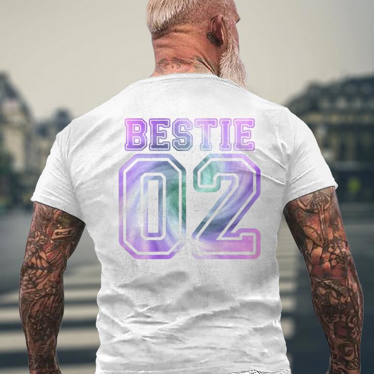 Bff 02 Best Friends Matching Bestie For 2 Tie Dye On Back T-Shirt mit Rückendruck Geschenke für alte Männer