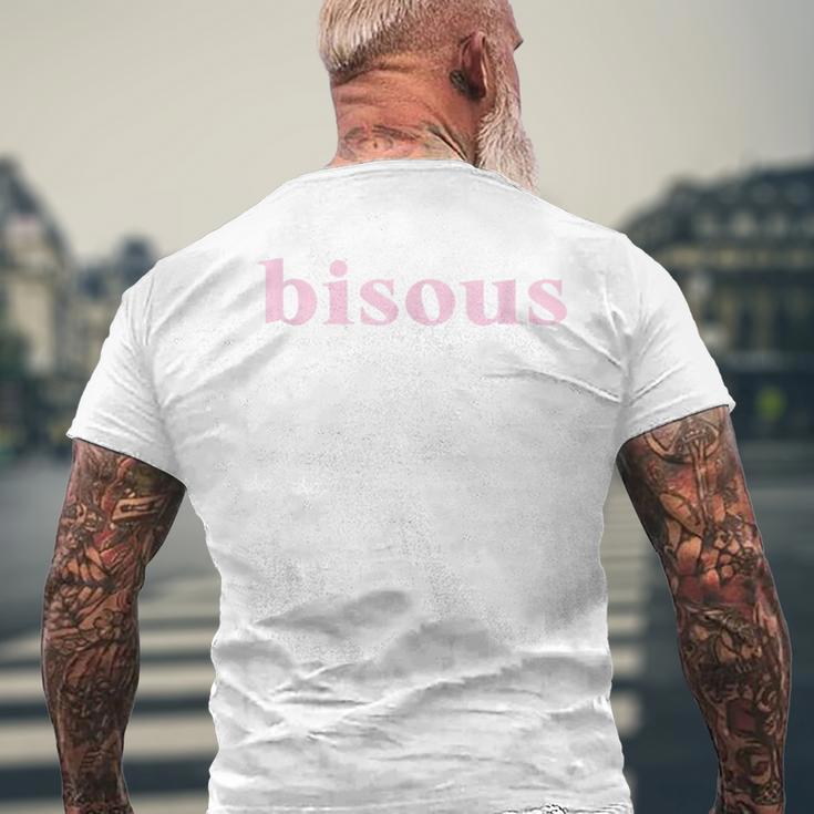 Bisous Kisses Graphic Blue S T-Shirt mit Rückendruck Geschenke für alte Männer