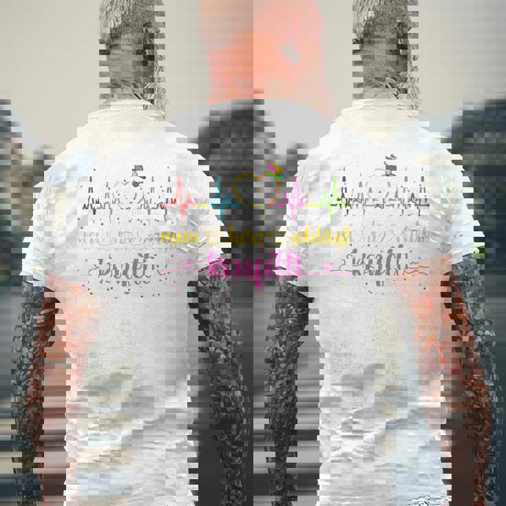 Carnival Costume Mein Herz Schlägt Konfetti T-Shirt mit Rückendruck Geschenke für alte Männer