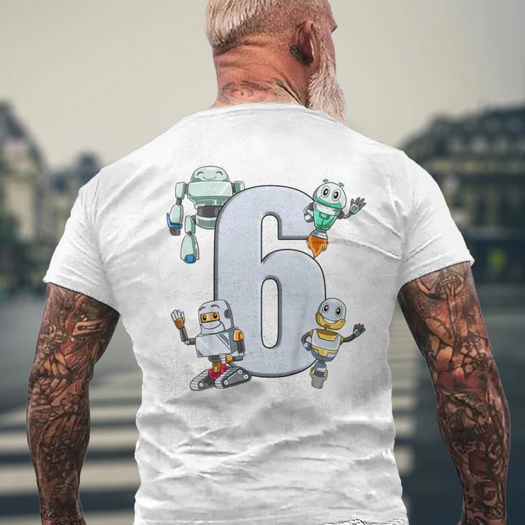 Children's 6 Years Birthday Robot And Technology T-Shirt mit Rückendruck Geschenke für alte Männer