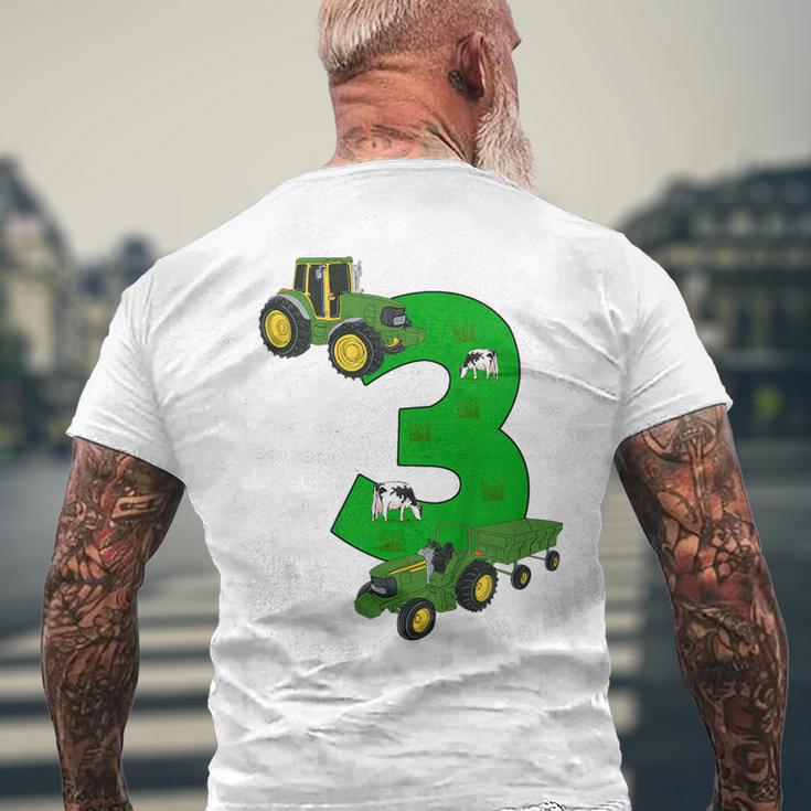 Children's Birthday 3 Years Tractor Tractor 3Rd Birthday T-Shirt mit Rückendruck Geschenke für alte Männer