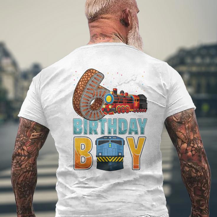 Children's Railway 6Th Birthday Train Boys 6 Years Old B-Day T-Shirt mit Rückendruck Geschenke für alte Männer