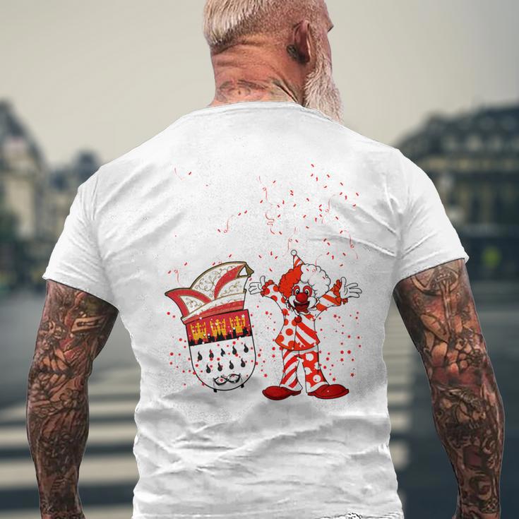 Cologne Cathedral Clown Kölle Alaaf Confetti Carnival Fashion Parade T-Shirt mit Rückendruck Geschenke für alte Männer