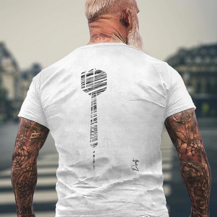 Dart Silhouette For Dart Player S T-Shirt mit Rückendruck Geschenke für alte Männer