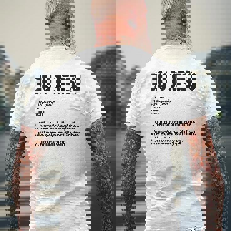 Definición De Jiu Jitsu Practicante Brasileño De Jiu-Jitsu Bjj Camiseta Hombre Estampado Espalda Regalos para ancianos