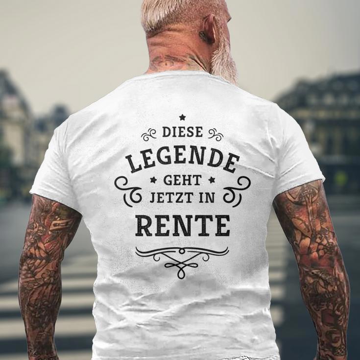 Dese Legende Geht Jetzt In Rente This Legend Goes Now In T-Shirt mit Rückendruck Geschenke für alte Männer