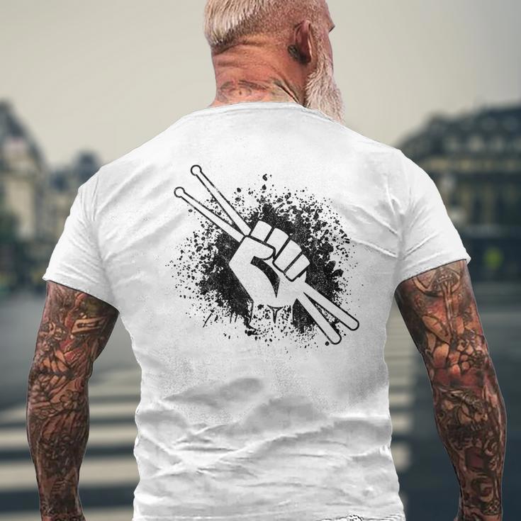 Drummer Musician Drumsticks Drummers T-Shirt mit Rückendruck Geschenke für alte Männer