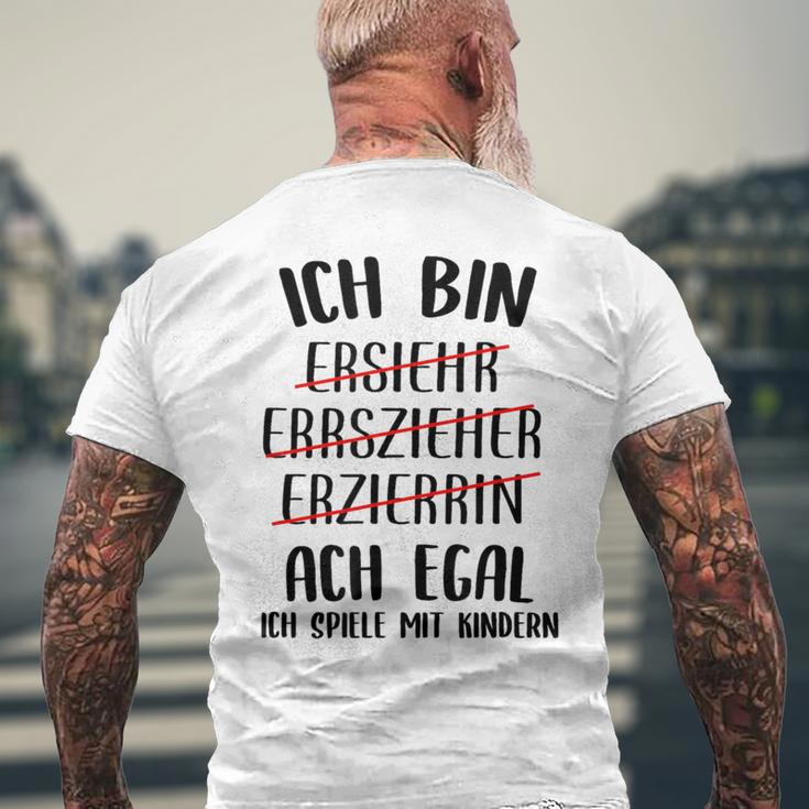 Educator With Slogan T-Shirt mit Rückendruck Geschenke für alte Männer