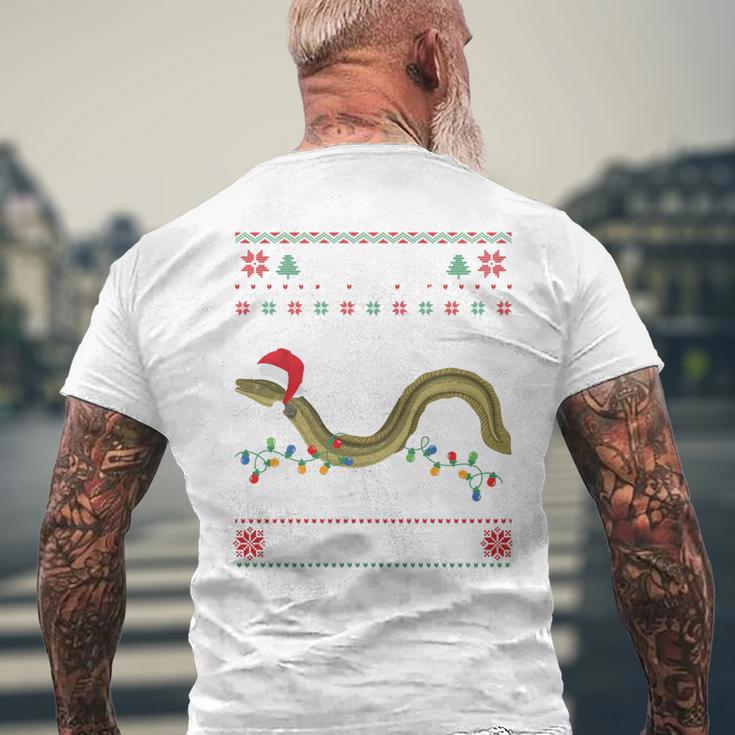 Eel I Want For Christmas I Angler Ugly Christmas Sweater T-Shirt mit Rückendruck Geschenke für alte Männer