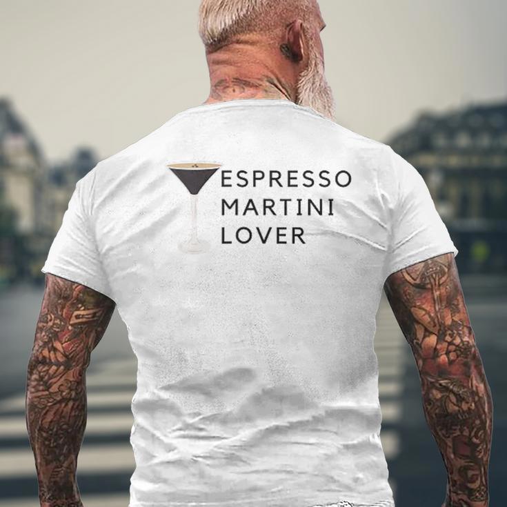 Espresso Martini Lover Statement T-Shirt mit Rückendruck Geschenke für alte Männer