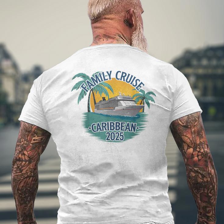 Family Cruise Caribbean 2025 Nautical Adventure Souvenir T-Shirt mit Rückendruck Geschenke für alte Männer