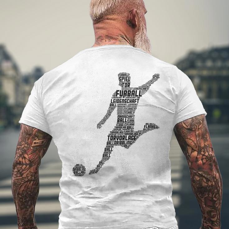 Footballer Football Children's Boys T-Shirt mit Rückendruck Geschenke für alte Männer