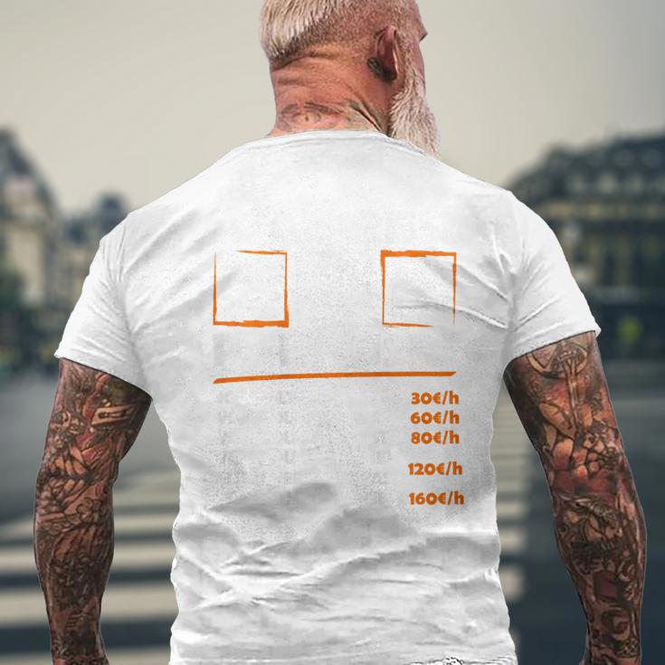 Masonry Hourly Wage With Back Print Backprint Work T-Shirt mit Rückendruck Geschenke für alte Männer