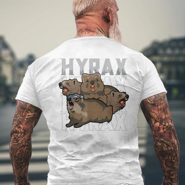 Rock Hyrax Meme Dassie Cute Animal Lover Gray T-Shirt mit Rückendruck Geschenke für alte Männer