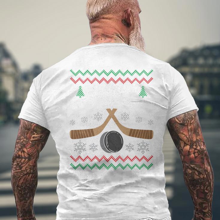 Happy Hockeydays Ice Hockey Fan Ugly Christmas Sweater T-Shirt mit Rückendruck Geschenke für alte Männer