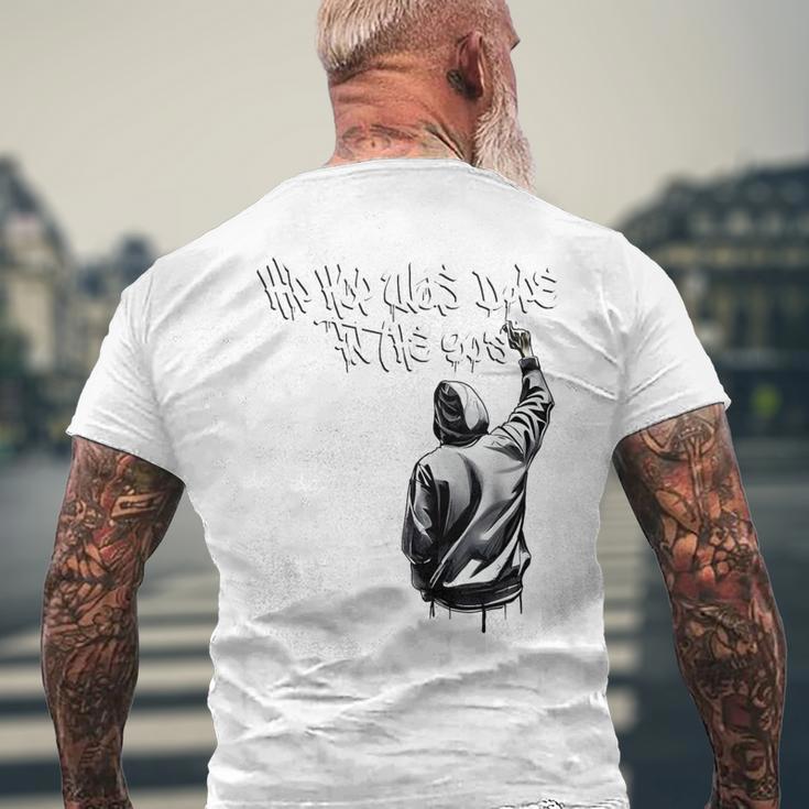 Hip Hop Was Dope In The 90S Hip Hop Graffiti Retro Rap Gray T-Shirt mit Rückendruck Geschenke für alte Männer