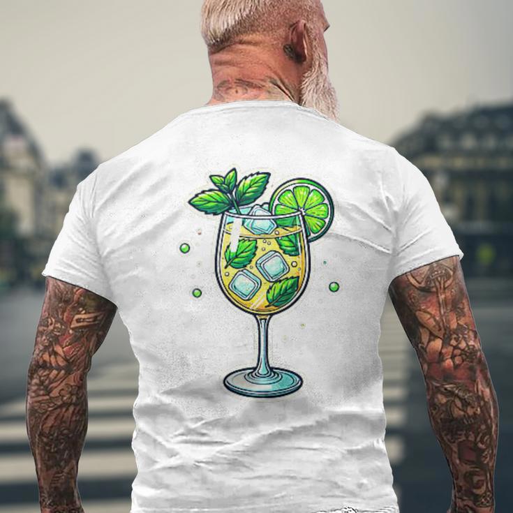 Hugo Spritz Holunder Sommer Sekt Prosecco Team Cocktail T-Shirt mit Rückendruck Geschenke für alte Männer