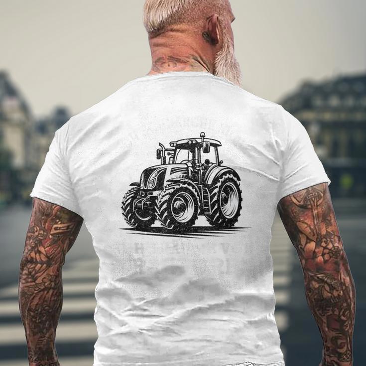 Ich Schnarche Nicht Spruch Farmer Farmer Tractor Blue T-Shirt mit Rückendruck Geschenke für alte Männer