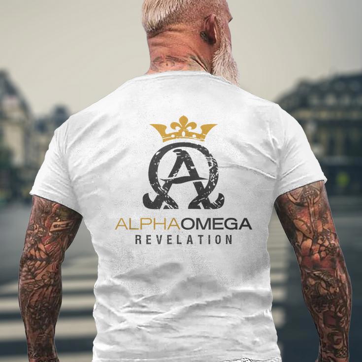 Jesus Christ Alpha And Omega Book Revelation T-Shirt mit Rückendruck Geschenke für alte Männer