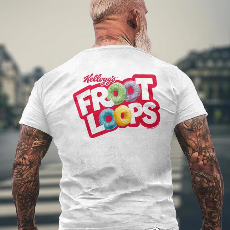 Kellogg's Froot Loops Breakfast Cereal Logo Blue T-Shirt mit Rückendruck Geschenke für alte Männer