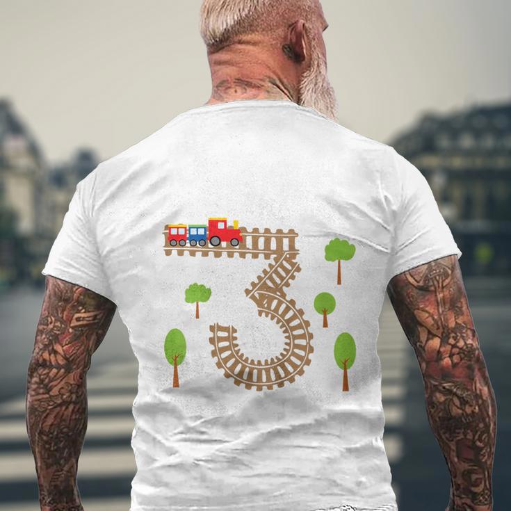 Kinder Geburtstags 3 Jahre Junge Zug Eisenbahn Geburtstag T-Shirt mit Rückendruck Geschenke für alte Männer