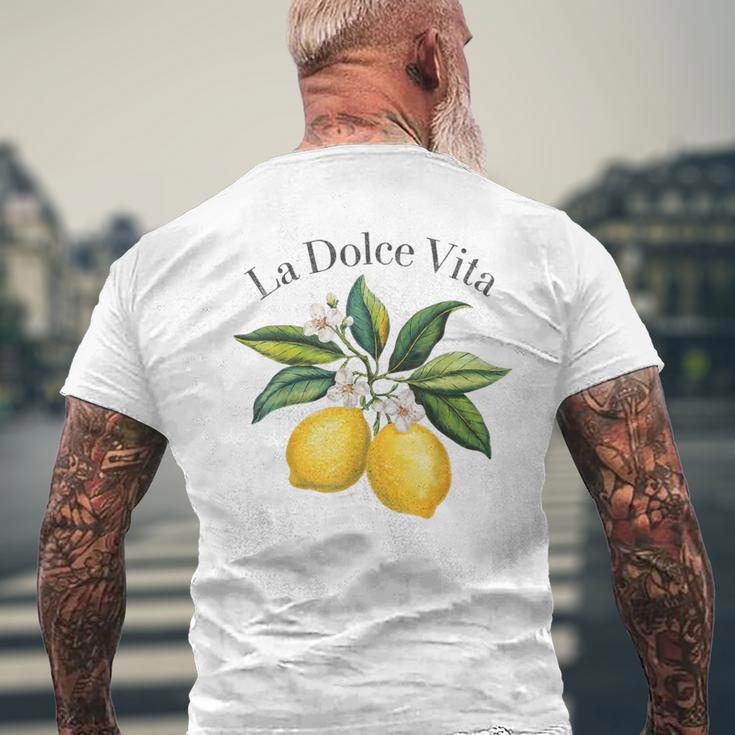 La Dolceita Lemon Italian Summer Limoncello Amalfi Coast T-Shirt mit Rückendruck Geschenke für alte Männer