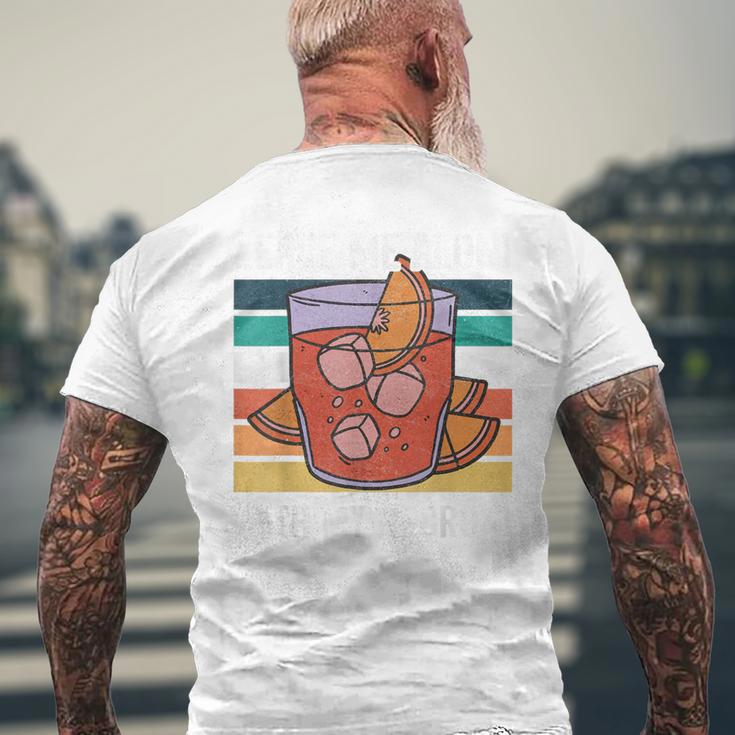 Leave Me Aloni With My Ni Italian Cocktail Ni Gray T-Shirt mit Rückendruck Geschenke für alte Männer