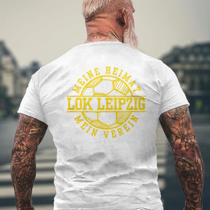 Lok Leipzig Football Kicken Club Fan Heimat Saxony Blue T-Shirt mit Rückendruck Geschenke für alte Männer