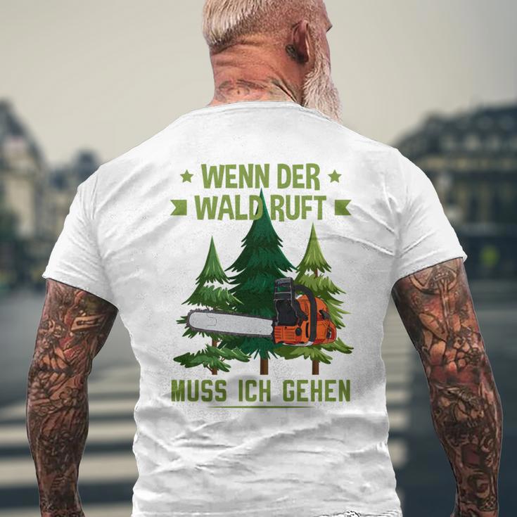 Long-Sleeved Lumberjack Wenn Der Wald Ruft Muss Ich Gehen T-Shirt mit Rückendruck Geschenke für alte Männer