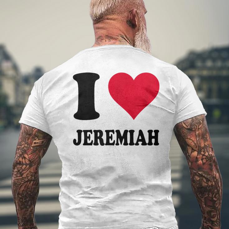 I Love Jeremiah T-Shirt mit Rückendruck Geschenke für alte Männer