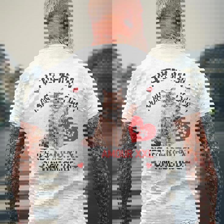 Maine Coon Cadeau Propriétaire Maine Coon Humour Chat Mignon T-shirt imprimé au dos Cadeaux pour les vieillards