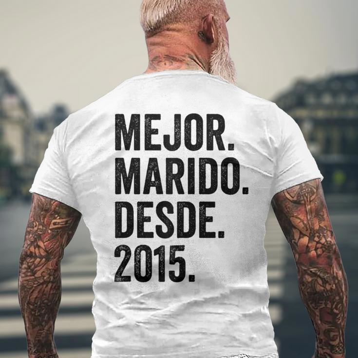 Mejor Marido Desde 2015 9 Aniversario De Boda 9 Años Camiseta Hombre Estampado Espalda Regalos para ancianos