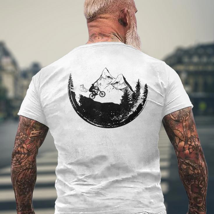 Mountain Bike Downhill Bicycle Mountains Bicycle Lovers T-Shirt mit Rückendruck Geschenke für alte Männer