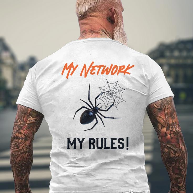 My Network My Rules Lustiges It Cyber Security T-Shirt mit Rückendruck Geschenke für alte Männer