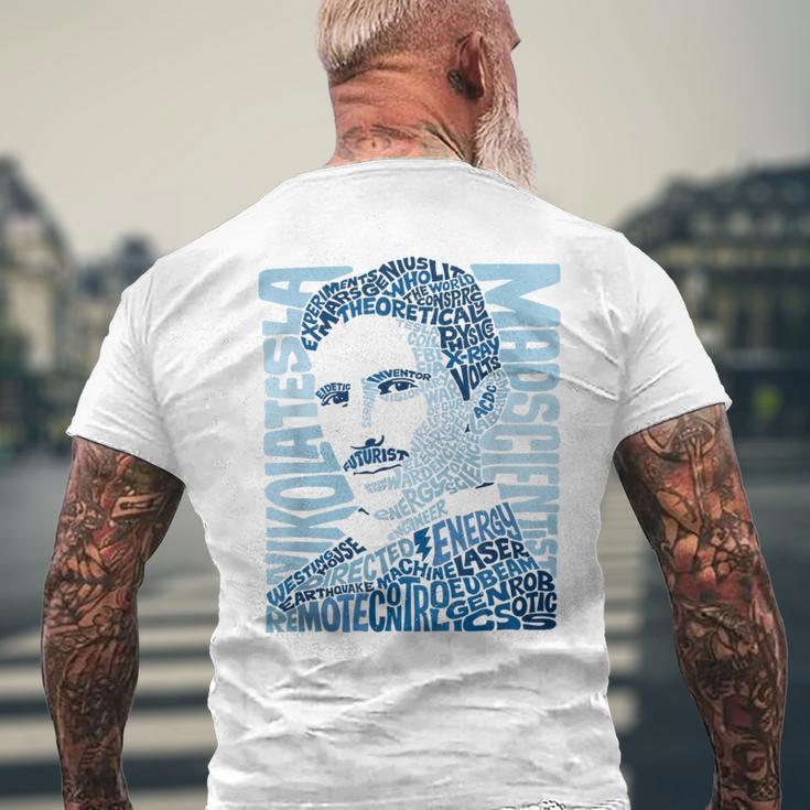 Nikola Tesla Illustration By Glitschika s T-Shirt mit Rückendruck Geschenke für alte Männer