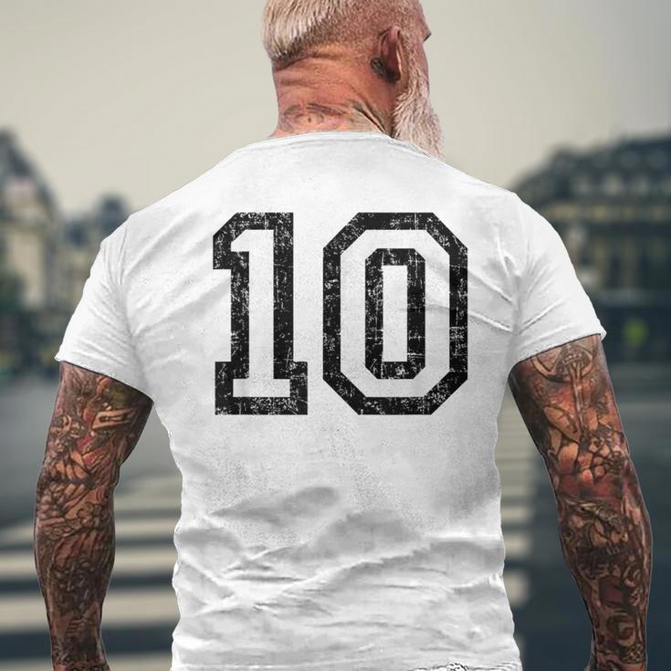 Number 10Intage T-Shirt mit Rückendruck Geschenke für alte Männer