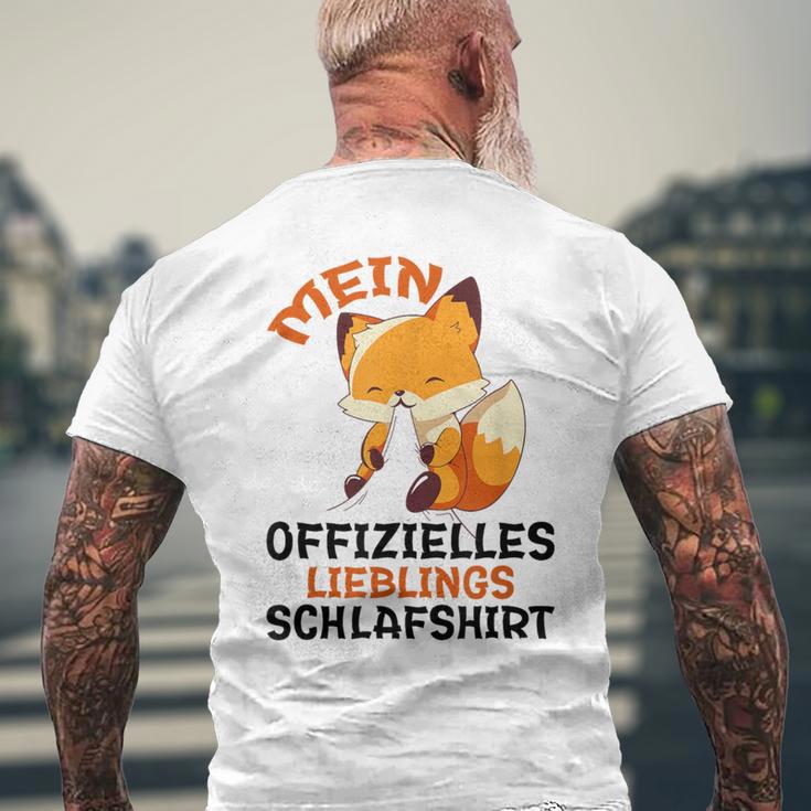 My Official Favourite Sleep Fox Pyjamas Fox T-Shirt mit Rückendruck Geschenke für alte Männer