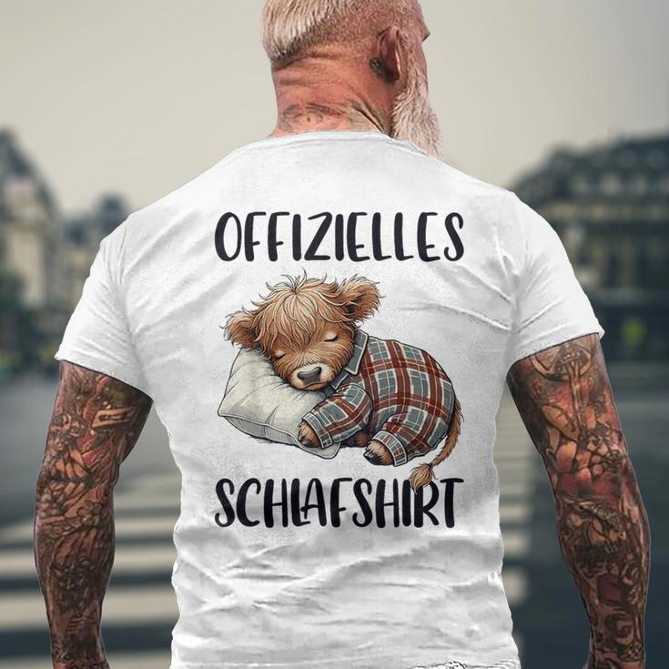 Official Highland Cow Highland Cow Sleep T-Shirt mit Rückendruck Geschenke für alte Männer