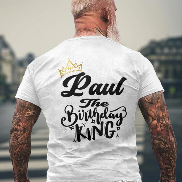 Paul The Birthday King Happy Birthday Boys Nager Gray T-Shirt mit Rückendruck Geschenke für alte Männer