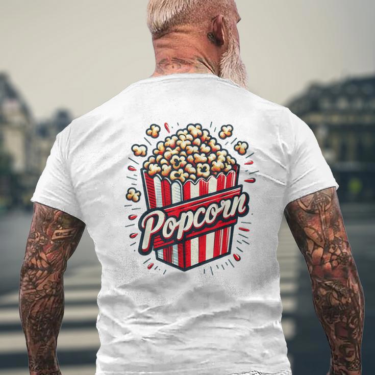 Popcorn Damen T-Shirt mit Rückendruck Geschenke für alte Männer