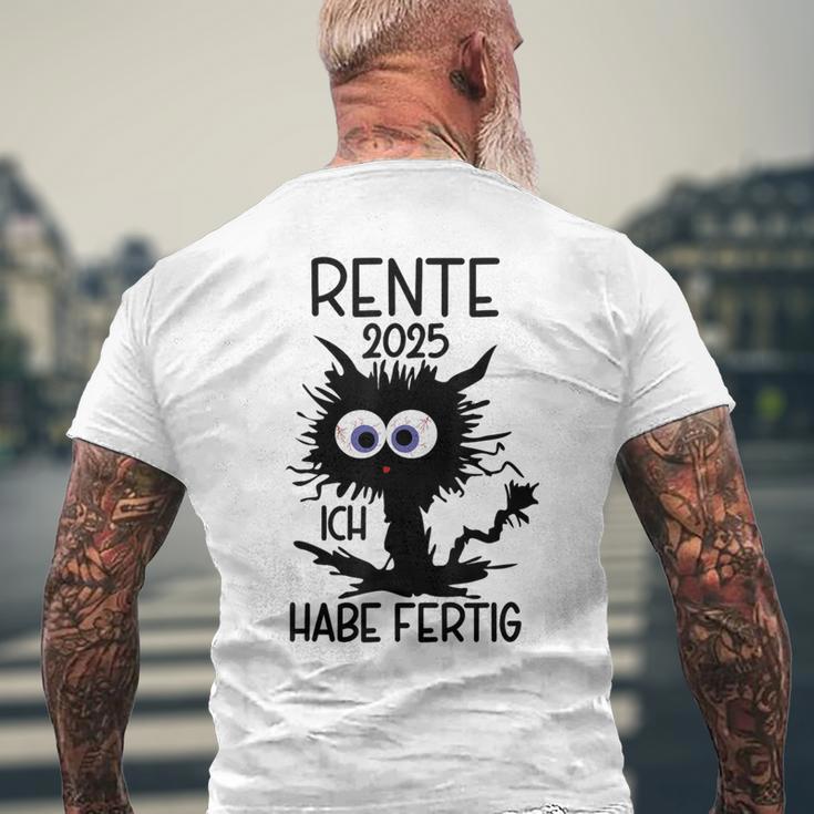 Rente 2025 Ich Habe Fertig Gray T-Shirt mit Rückendruck Geschenke für alte Männer