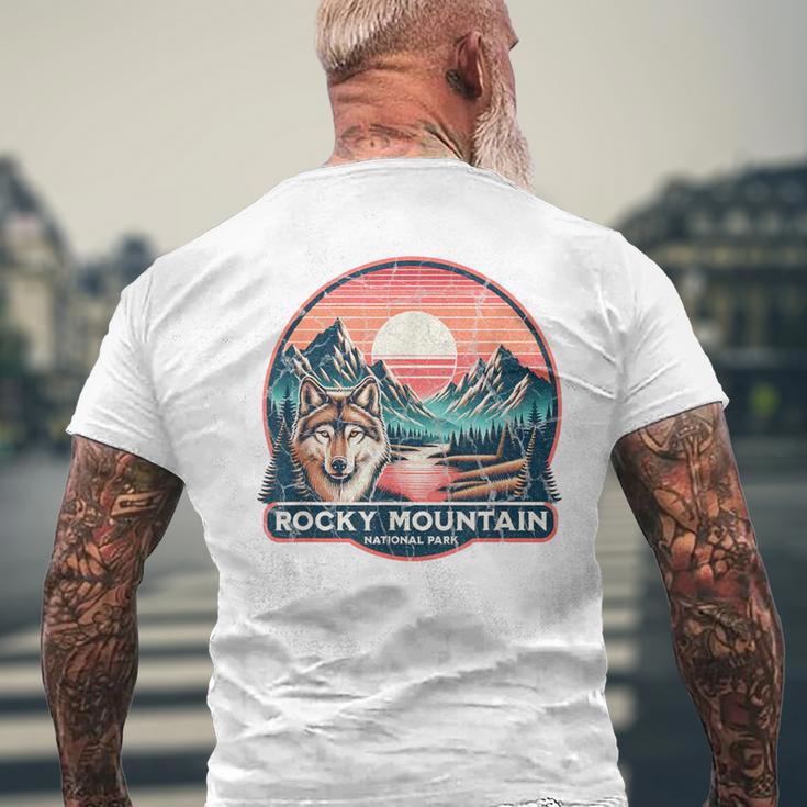 Rocky Mountain National Park Blue T-Shirt mit Rückendruck Geschenke für alte Männer