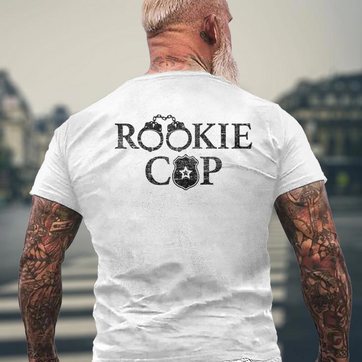 Rookie Novelty Rookie Cop Police Gray T-Shirt mit Rückendruck Geschenke für alte Männer