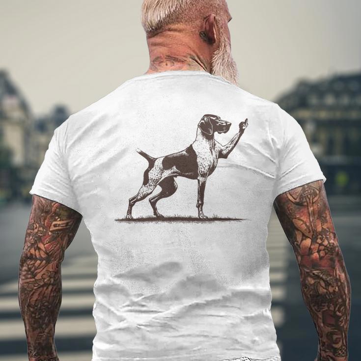 Rude Pointer Dog German Shorthair Dog Men's T-shirt Back Print Gifts for Old Men
