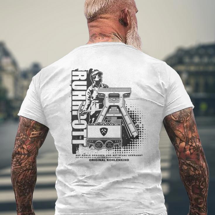 Ruhrpott Original Kohlenkind T-Shirt mit Rückendruck Geschenke für alte Männer